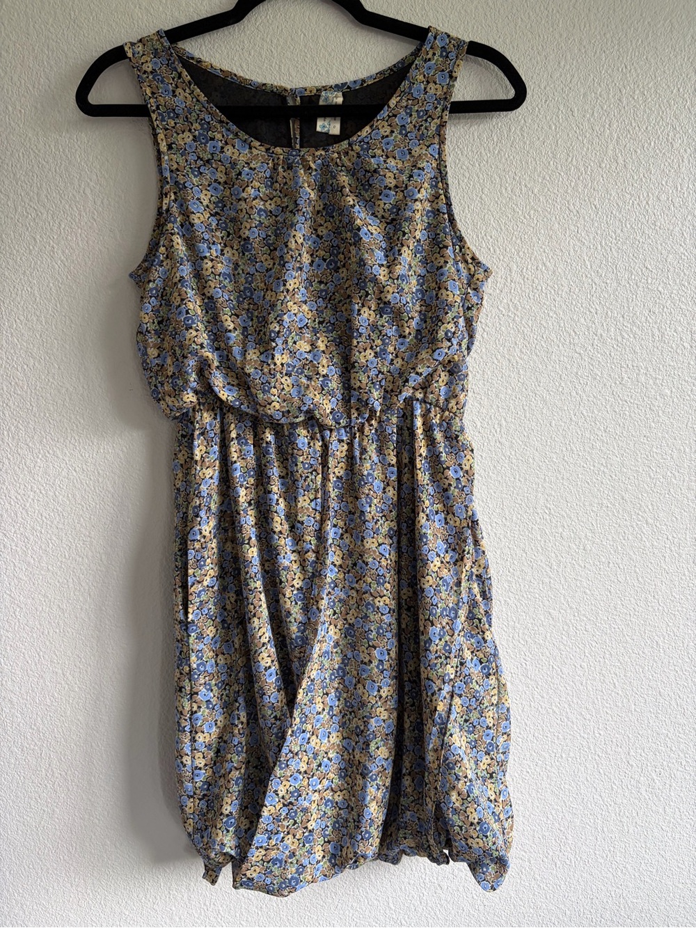 Maeve Blue and Cream Floral Sleeveless Dress